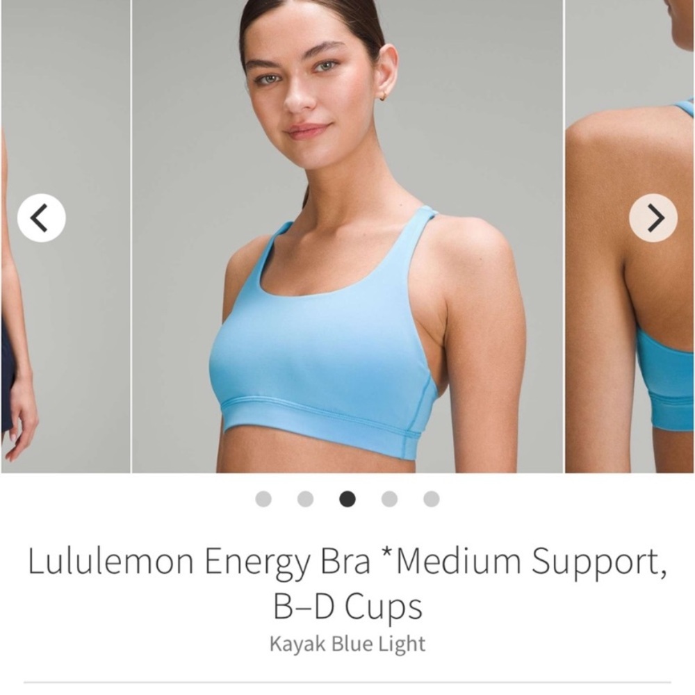 Lululemon Athletica Kayak Blue Light Energy Bra 8